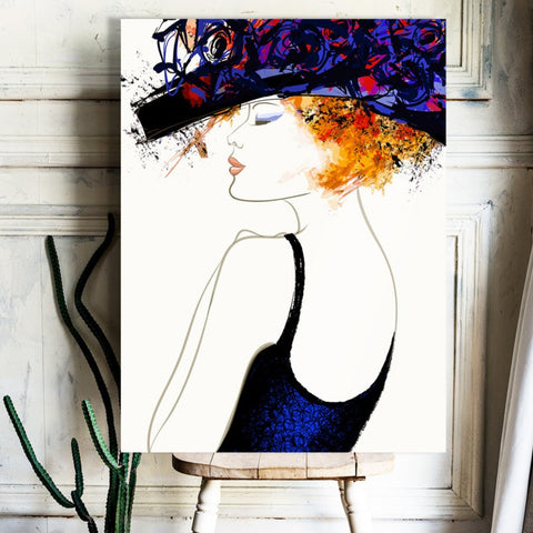 Woman Fashion Model With Hat, Reproduction