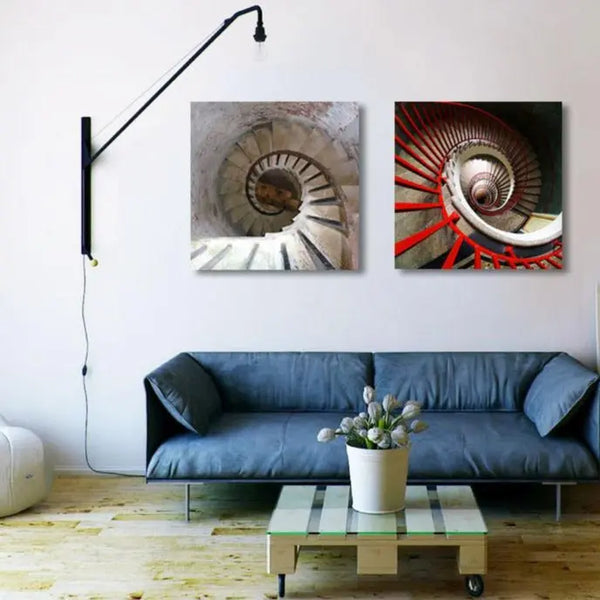 newARTmix Red Spiral Stairs, Photography newARTmix