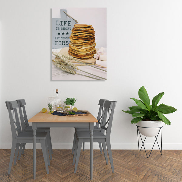 Eat Dessert First (Fresh Pancakes), Kitchen Poster