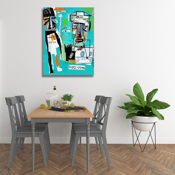 Columbus, Jean-Michel Basquiat Inspired Painting