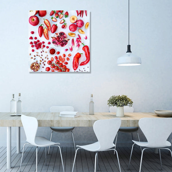 Fruits&Veges Pattern in Red