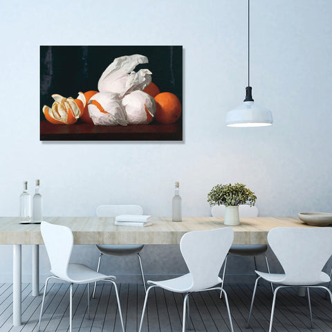 Wrapped Oranges On Tabletop, Reproduction