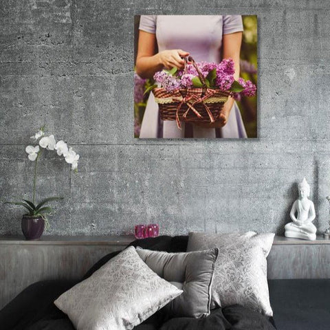 Girl with Lilac Retro style – Metal Poster-newARTmix-newARTmix