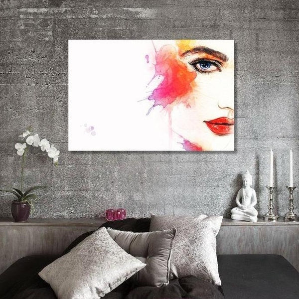 Woman's Portrait, Watercolor Art