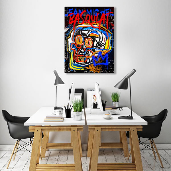 Skull in Grunge Graffiti Style, Pop Art Poster