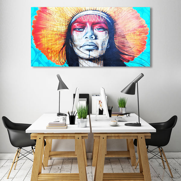 Ethnic Woman's Portrait, Graffiti