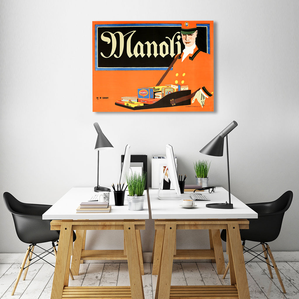 Manoli Cigarettes, Vintage Poster
