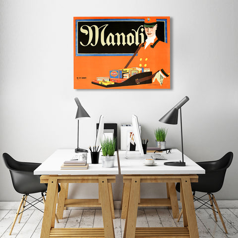 Manoli Cigarettes, Vintage Poster