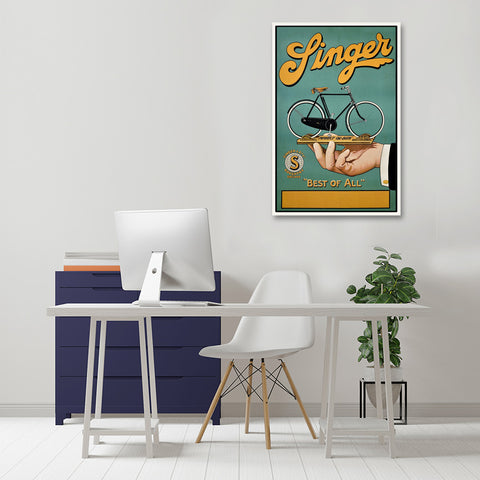 SINGER BEST OF ALL (1905), Bike Vintage Poster