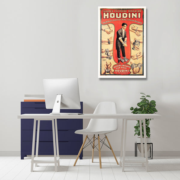 Harry Houdini Advertising Poster