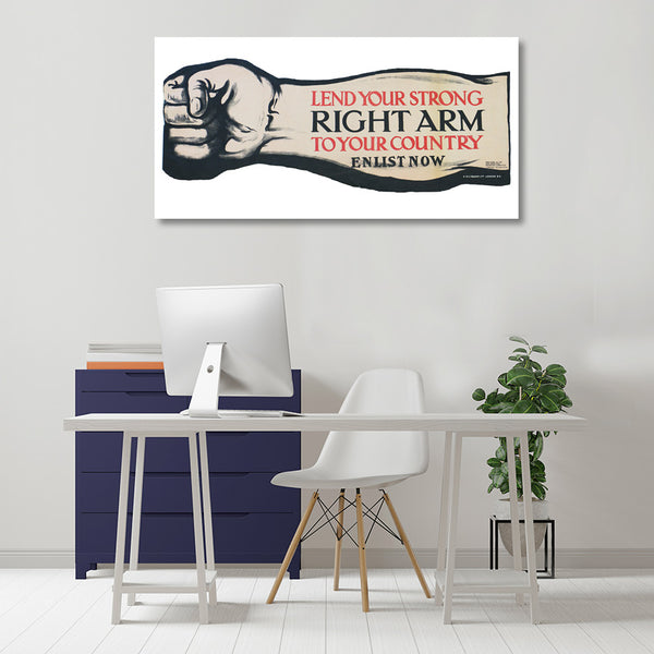 World War I Patriotic Retro Poster