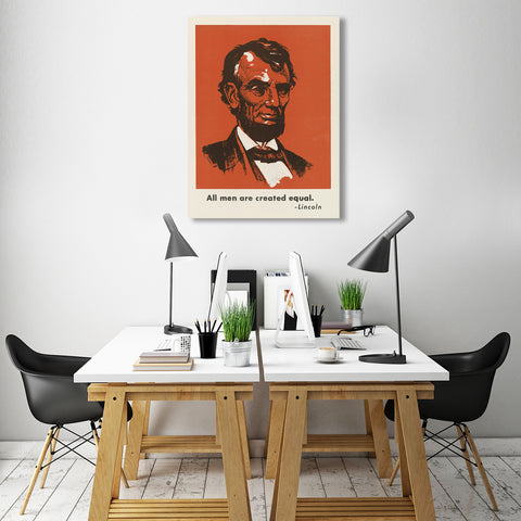 Lincoln Quote, Heroes Day Vintage Poster