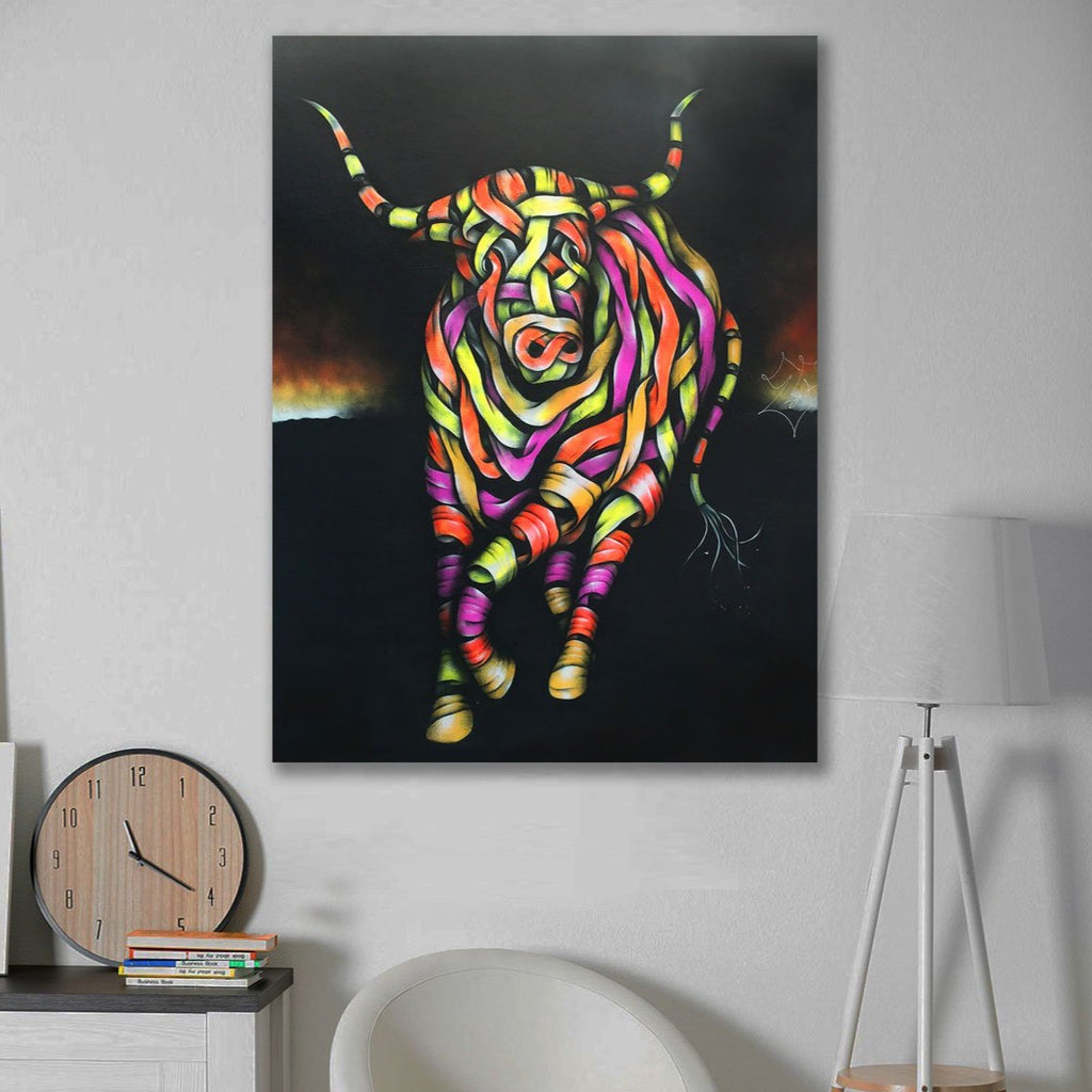 Multicolor Bull, Street art (London)