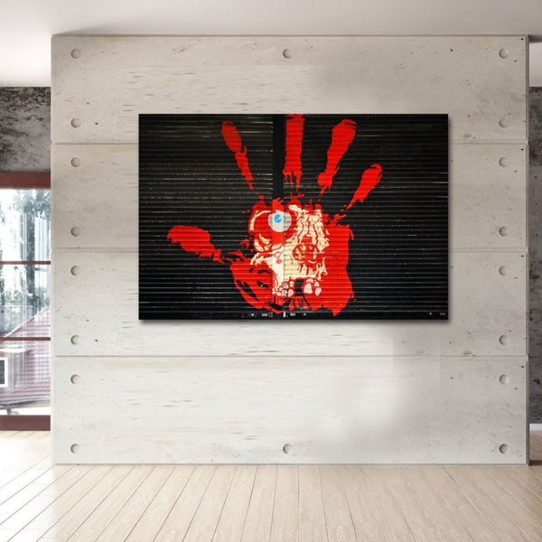 Red Hand, Red Palm with Blue Eye, Graffiti