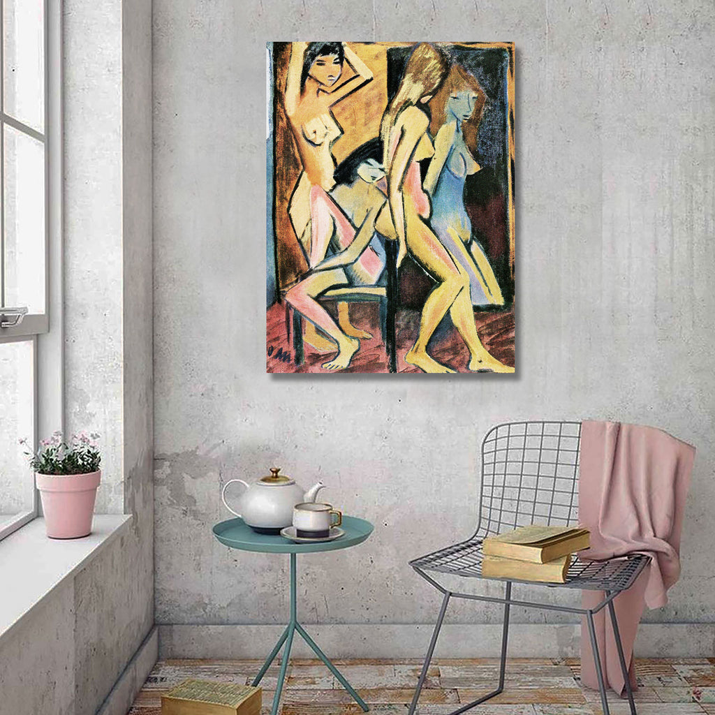 Four Nudes In Front Of The Mirror, Reproduction