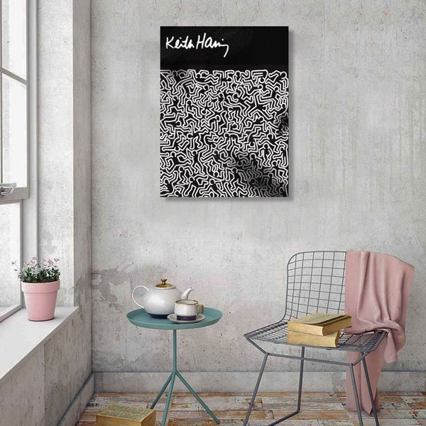 Pop Art Poster In Keith Haring Style