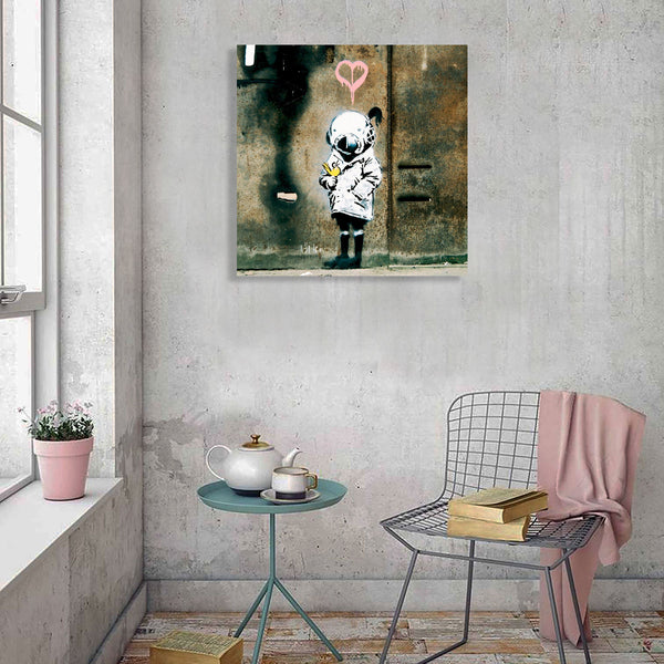 Banksy Girl with Yellow Bird, Street Art