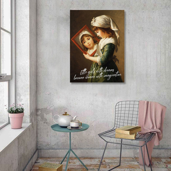 Girl Looking in a Mirror, Altered Art