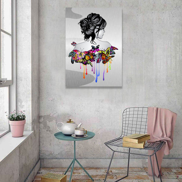 Woman with Butterflies, Digital Art