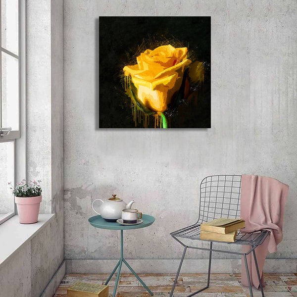 Yellow Rose, Digital Art