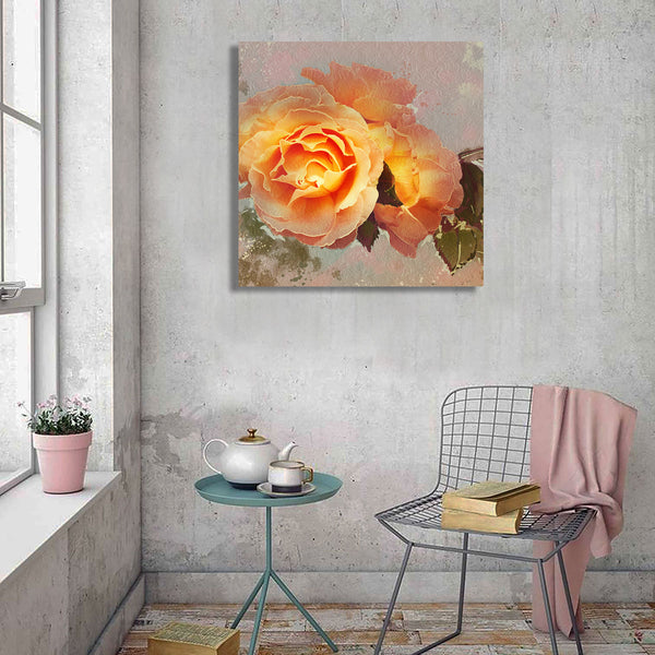 Yellow Rose in Vintage Style