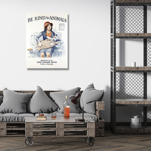 Be Kind To Animals, Vintage Poster