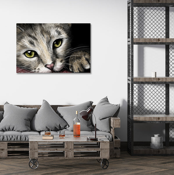 Cat Face, Digital Art