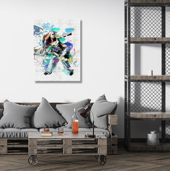 Dancing Girl, Graffiti on Brick Wall