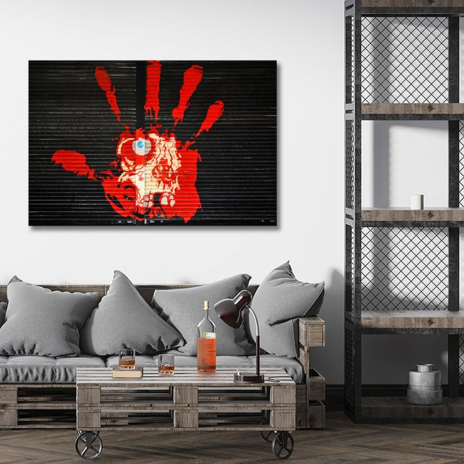 Red Hand, Red Palm with Blue Eye, Graffiti