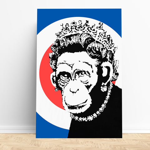 Banksy Monkey Queen, Graffiti