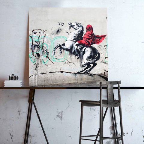 Banksy Napoleon With Covering Face, Graffiti