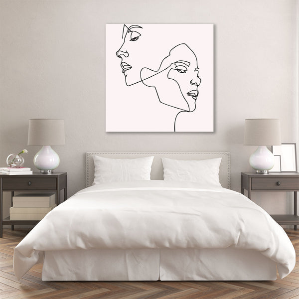 Couple, One Line Art