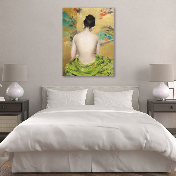 Naked Japanese Woman With Kimono, Reproduction