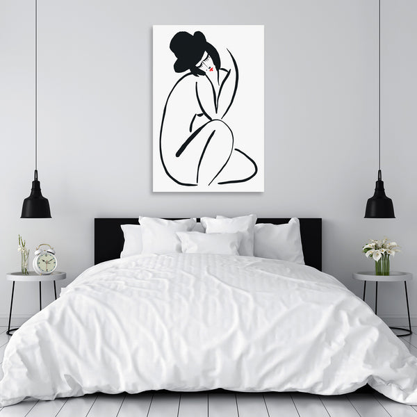 Nude Woman In the Hat, Drawing