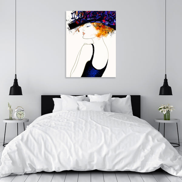 Woman Fashion Model With Hat, Reproduction