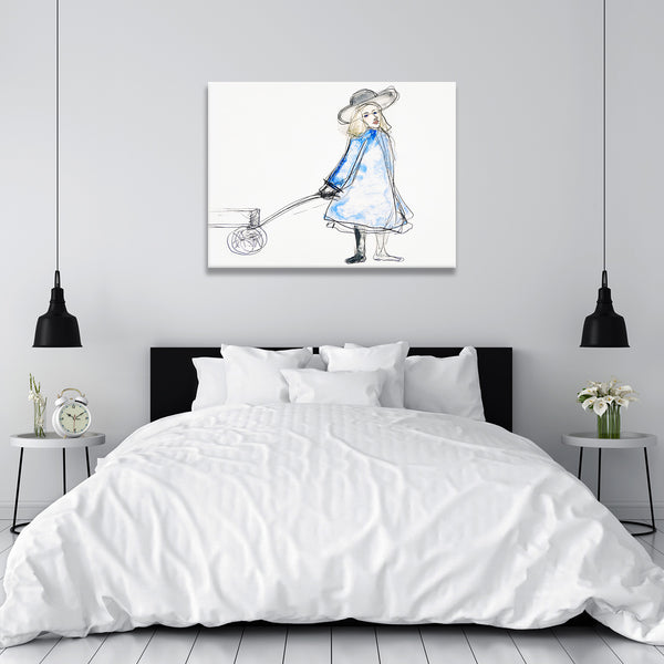Girl Pulling Wagon, Reproduction