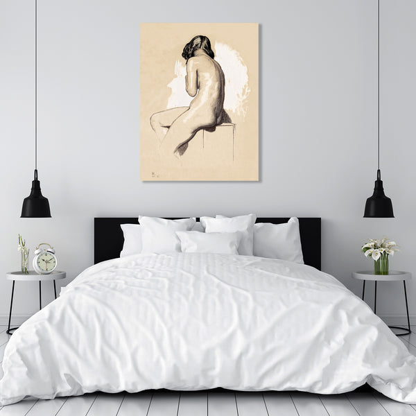 Nude Study From Behind, Reproduction