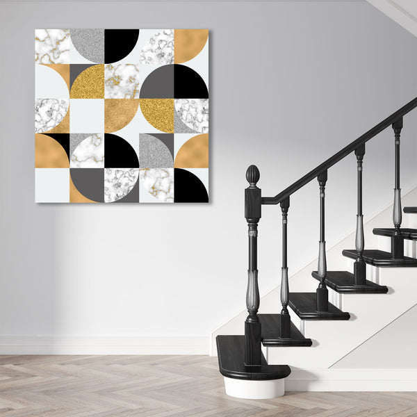 Black/Gold Geometric Pattern, Digital Art