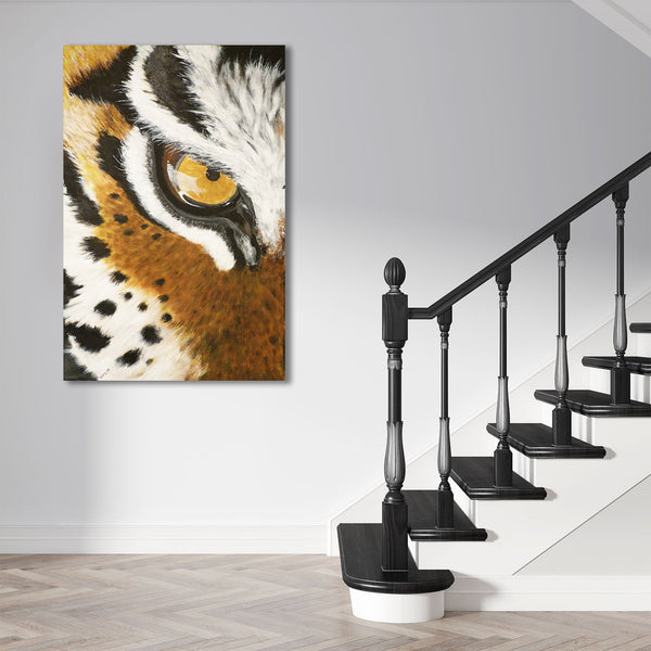 Tiger Face, Abstract Watercolor Art