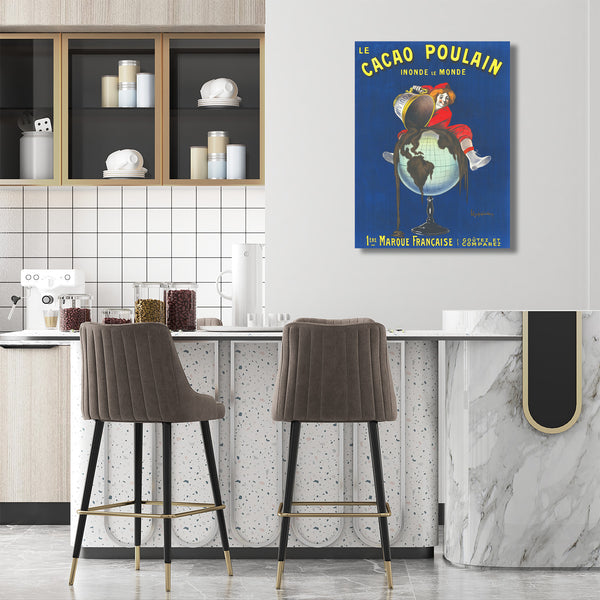 Le Cacao Poulain Inonde Le Monde, Vintage Advertising Poster