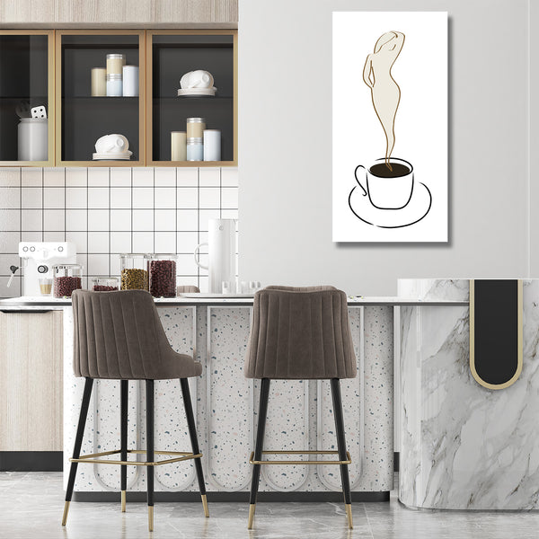 Coffee Cup with Woman Silhouette