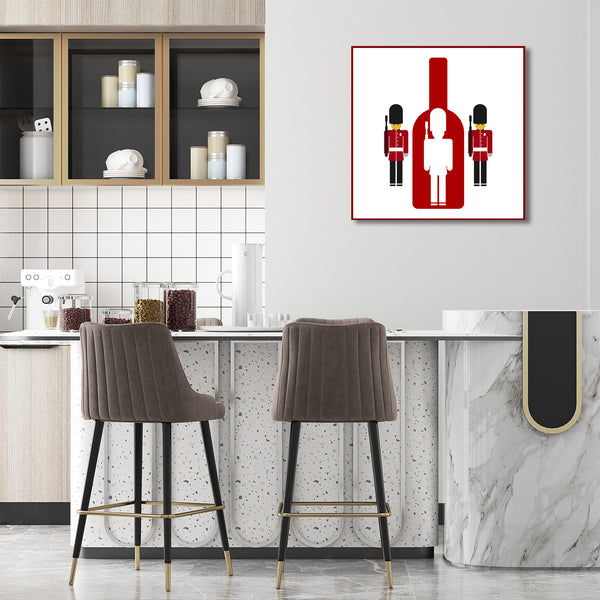Wine ART. Bottle with soldiers