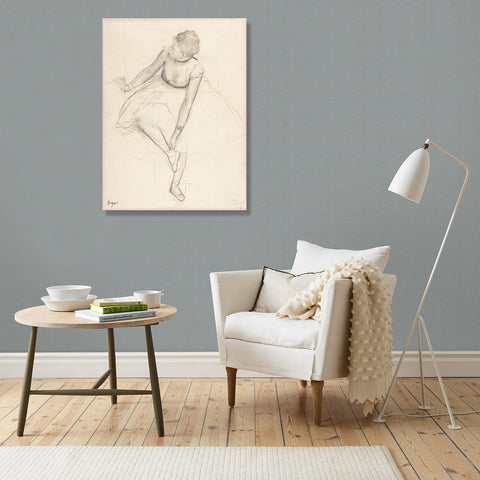 Dancer Adjusting Her Slipper – Drawing