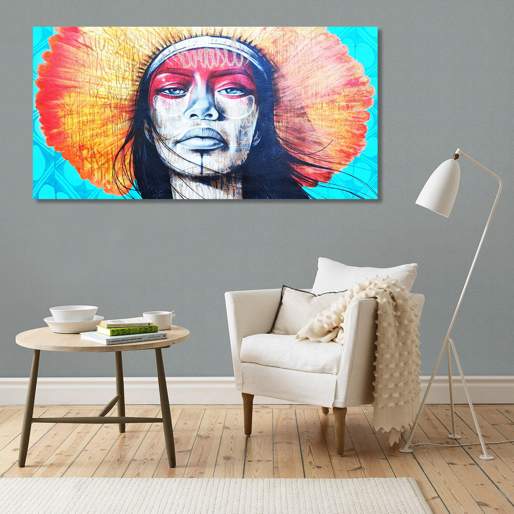 Ethnic Woman's Portrait, Graffiti