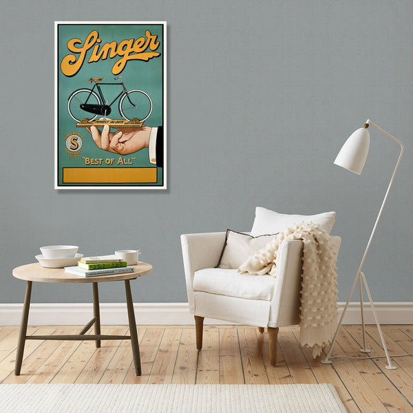 SINGER BEST OF ALL (1905), Bike Vintage Poster
