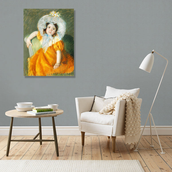 Margot In Orange Dress, Painting