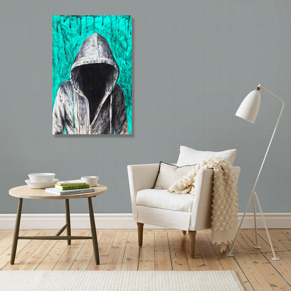 Anonymous Hoody Man, Painting