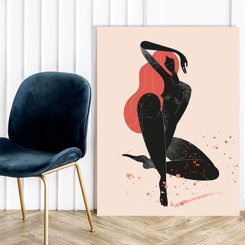 Red Hair Woman, Digital Art