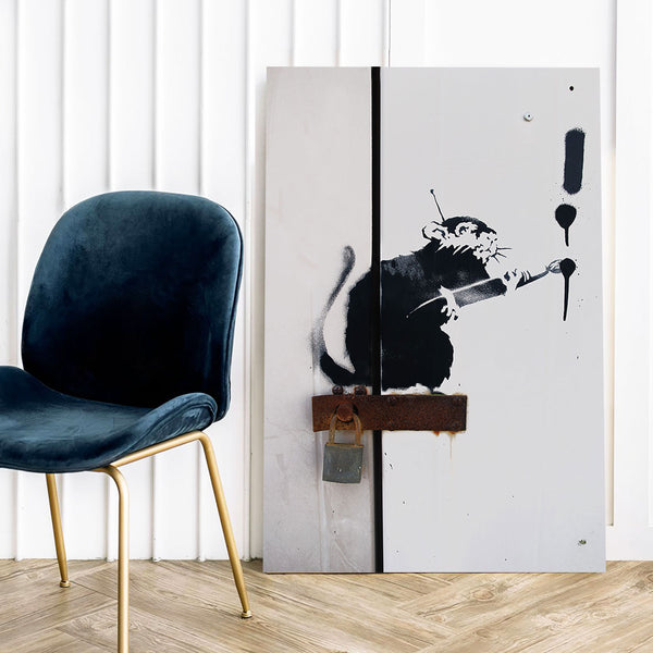Banksy Painting Rat, Street Art