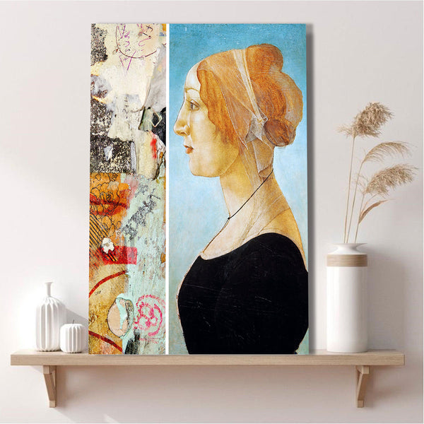 Portrait of a Lady by Botticelli, Altered Art